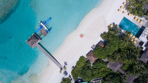 Aerial View of Beachside Resort