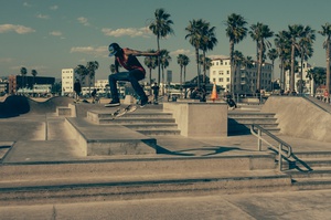 Midair Skateboard Kickflip