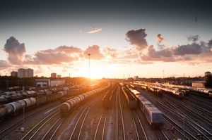 Sunset Serenade in the Trainyard