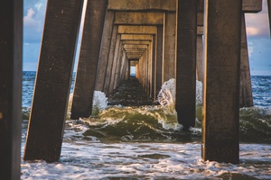 Pier Washed by Waves