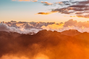 Sunlit Mountainscape