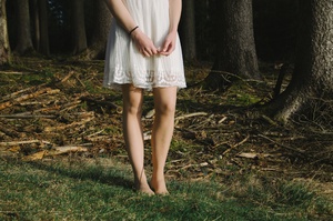 Serene in White Dress