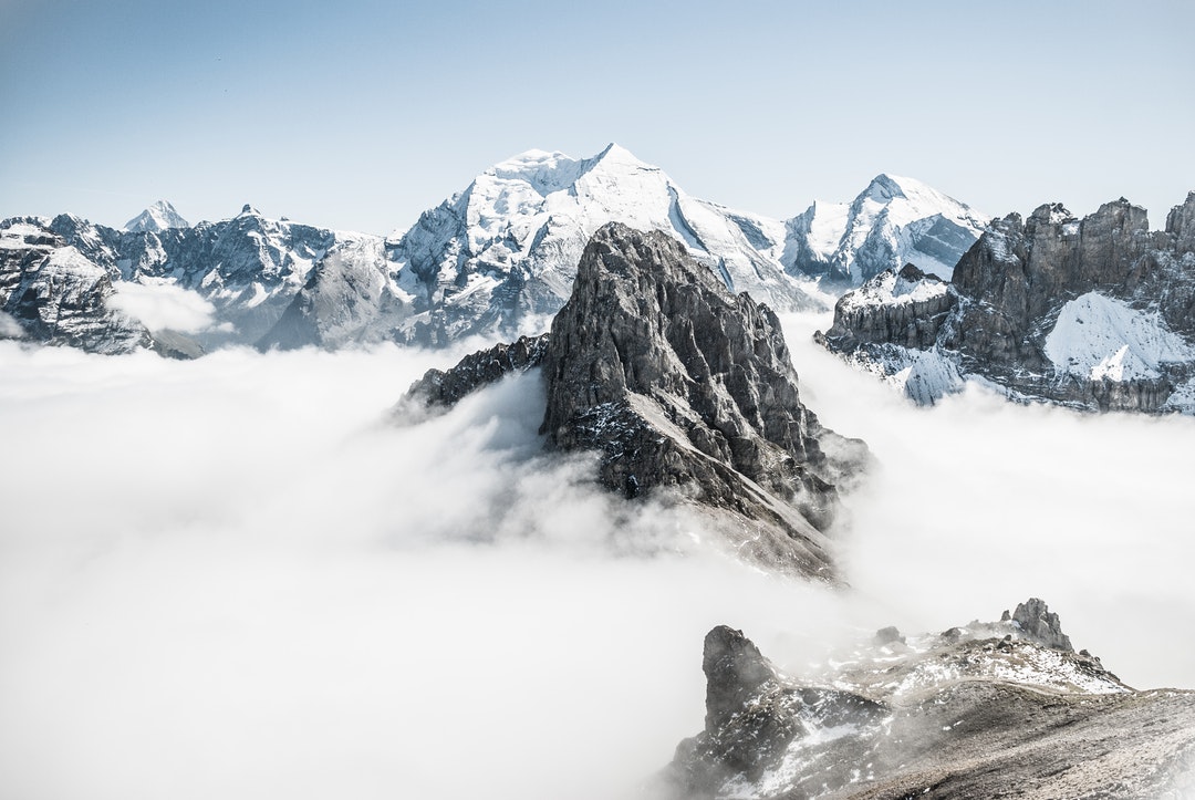 Majestic Enshrouded Peaks