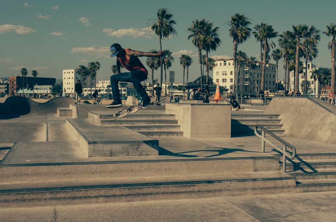 Midair Skateboard Kickflip