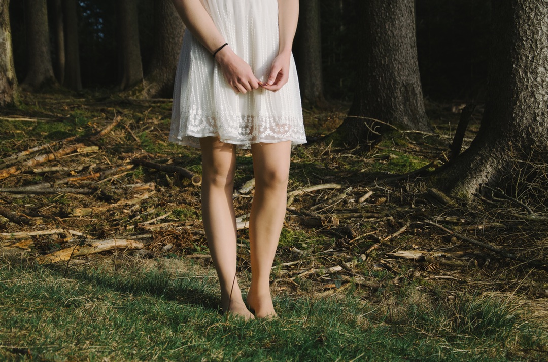 Serene in White Dress