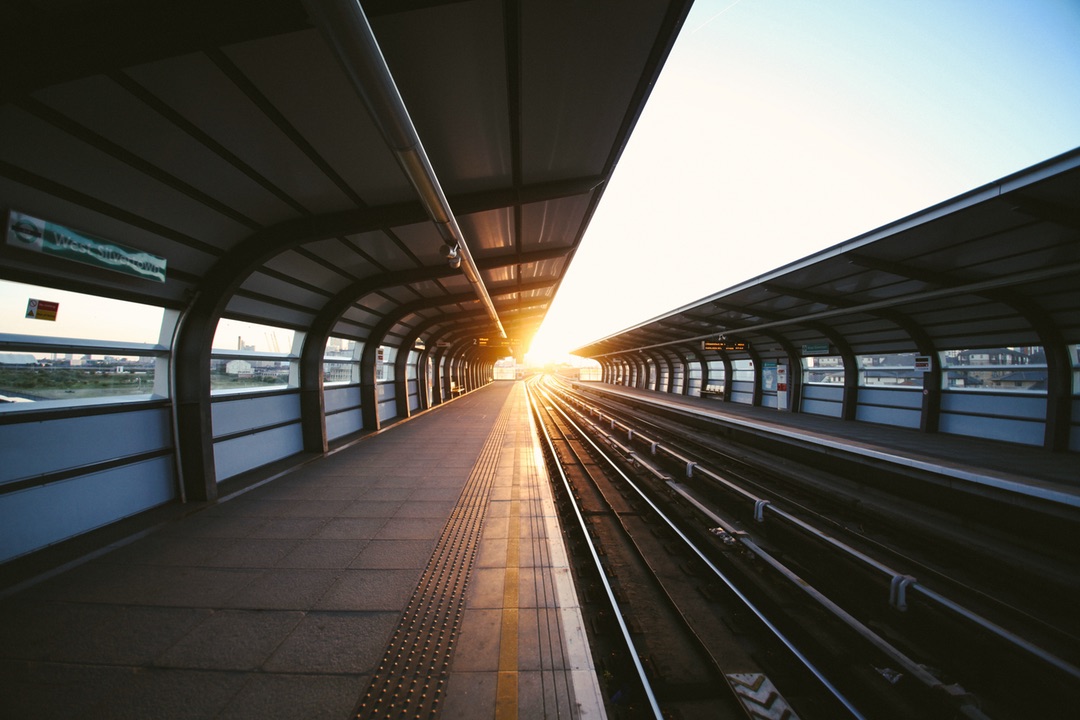 Sunset Silhouette at the Train Station