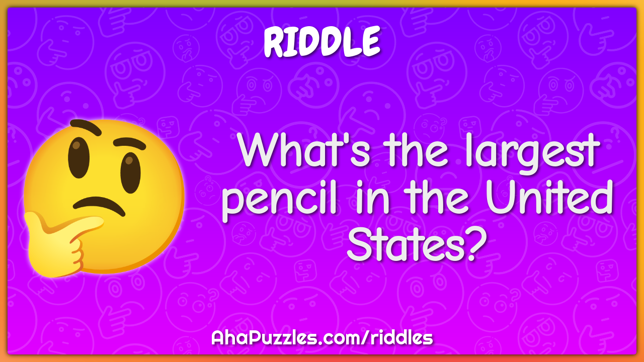 What's the largest pencil in the United States?