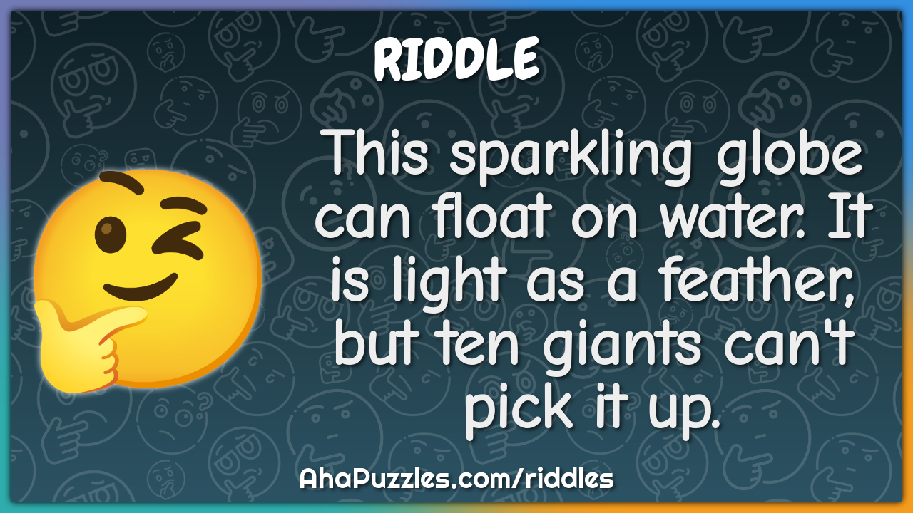This sparkling globe can float on water. It is light as a feather, but...