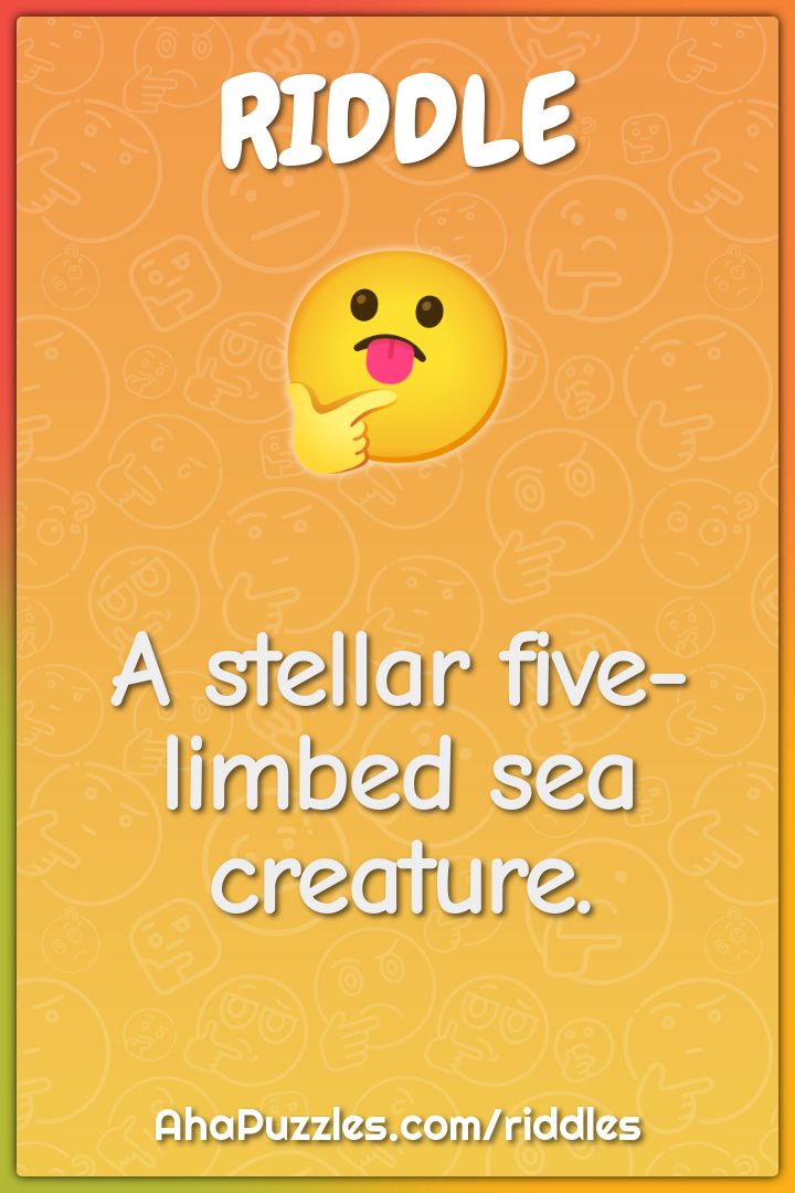 A stellar five-limbed sea creature.