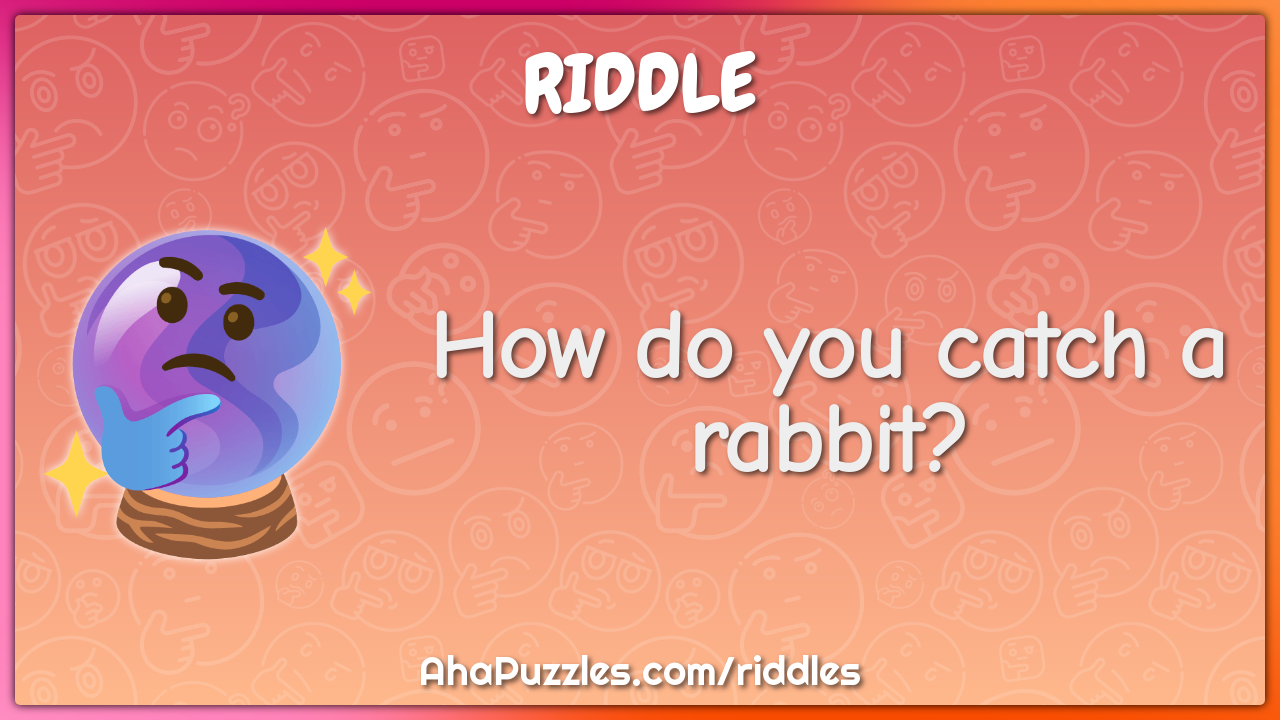 How do you catch a rabbit?