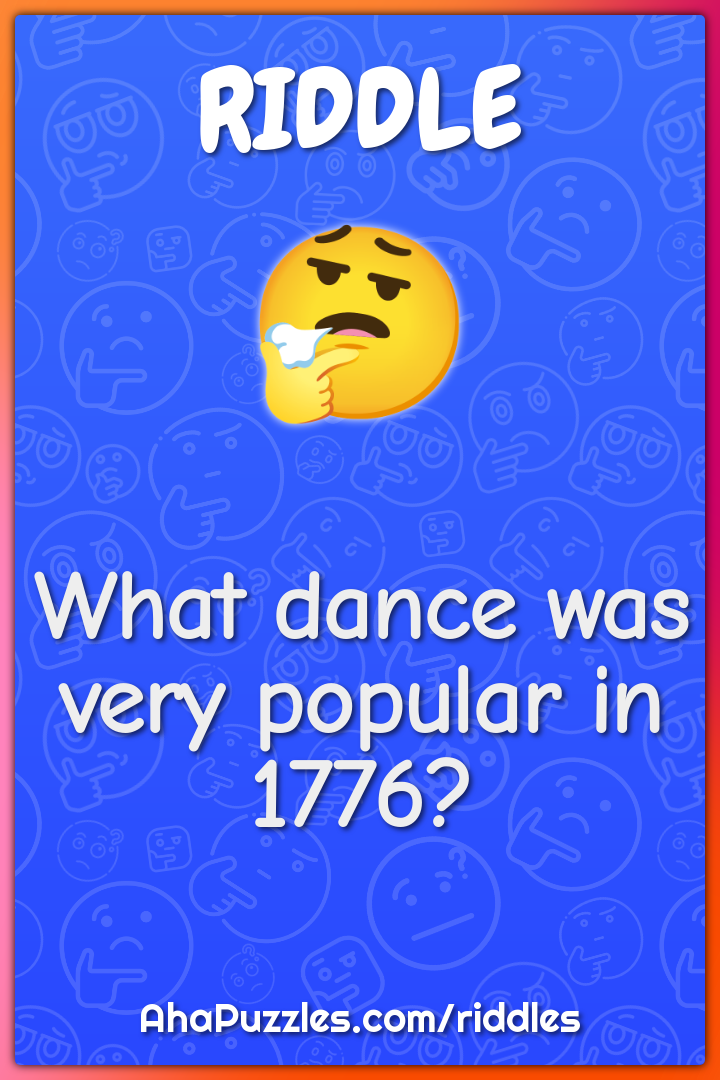 What dance was very popular in 1776?
