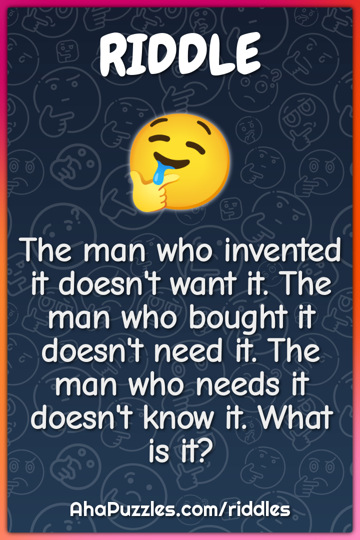 The man who invented it doesn't want it. The man who bought it doesn't...