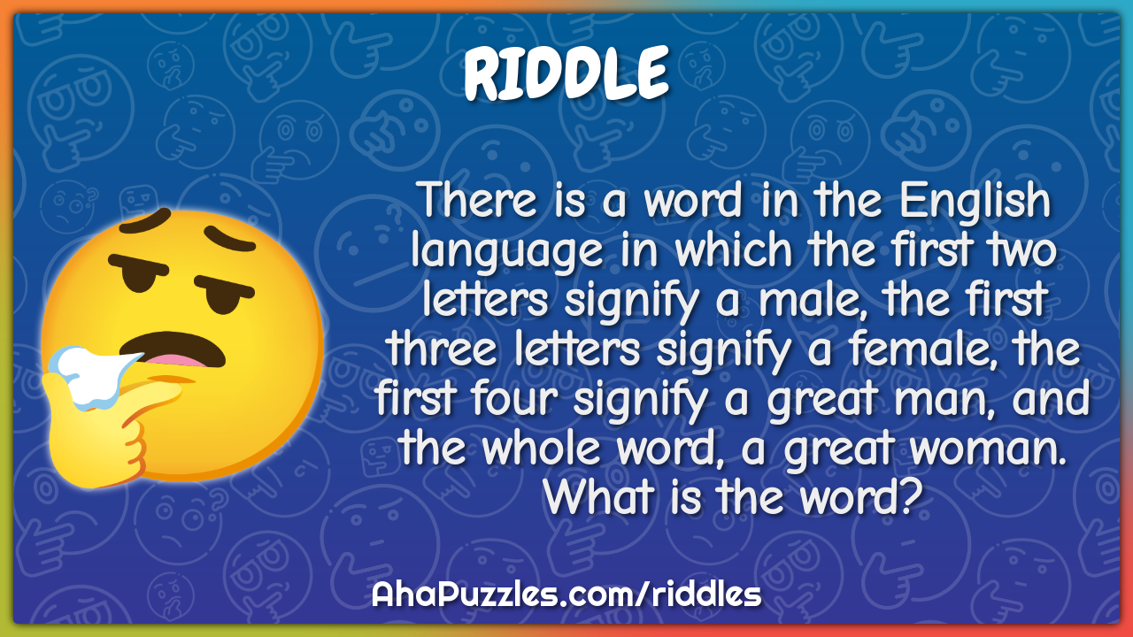 There is a word in the English language in which the first two letters...