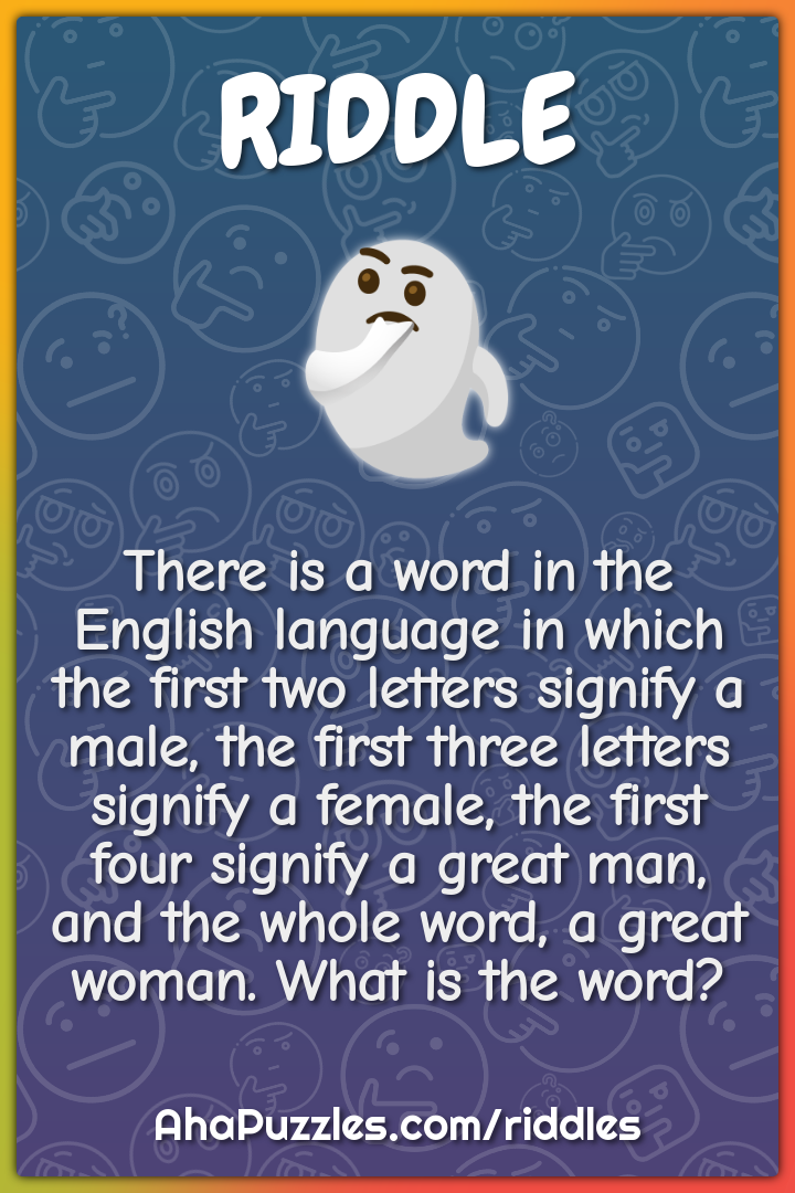 There is a word in the English language in which the first two letters...