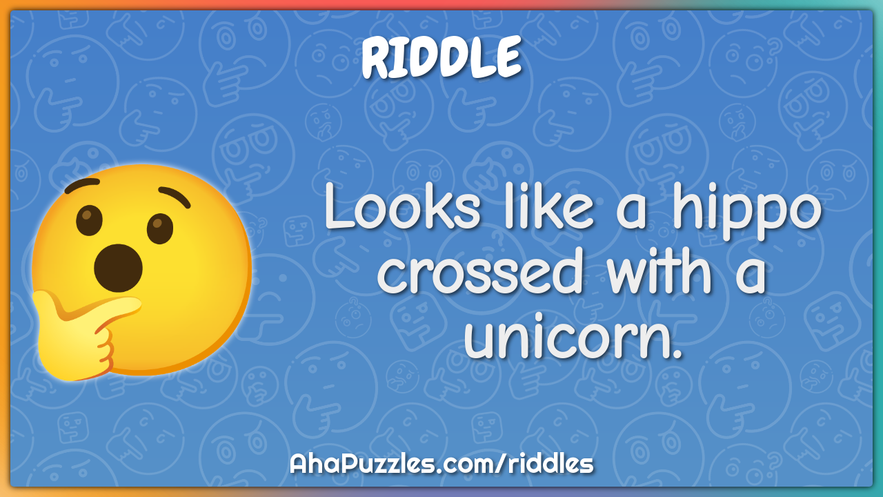 Looks like a hippo crossed with a unicorn.