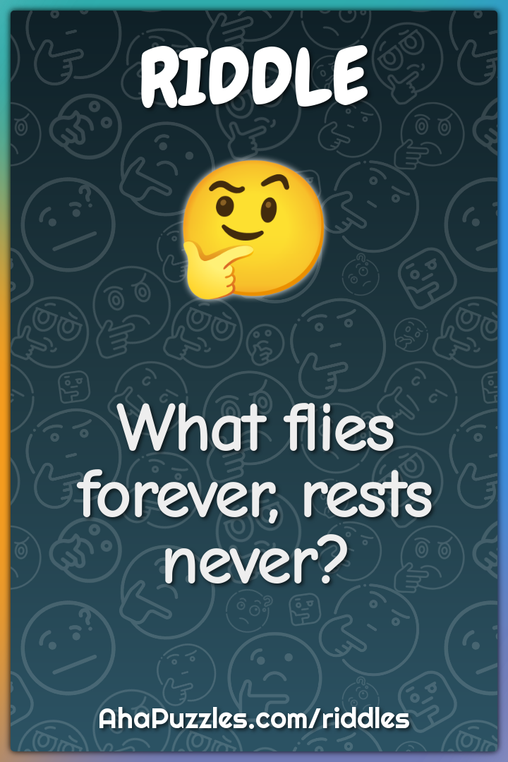 What flies forever, rests never?