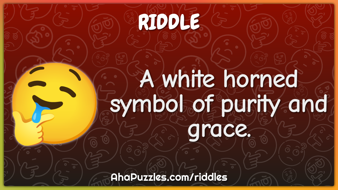 A white horned symbol of purity and grace.