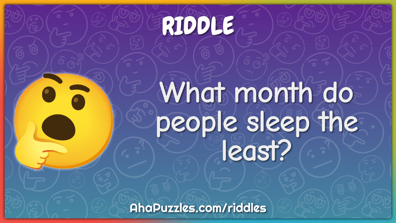 What month do people sleep the least?