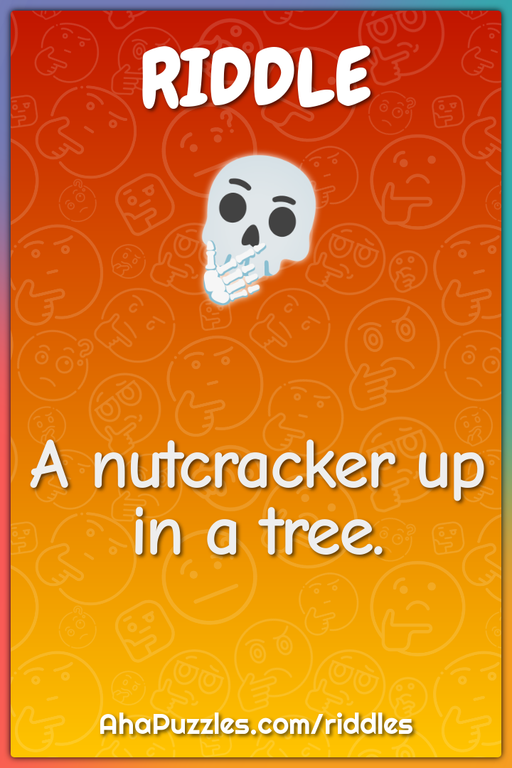A nutcracker up in a tree.
