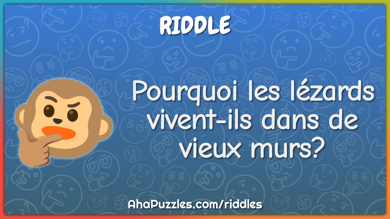 Pourquoi les lézards vivent-ils dans de vieux murs?