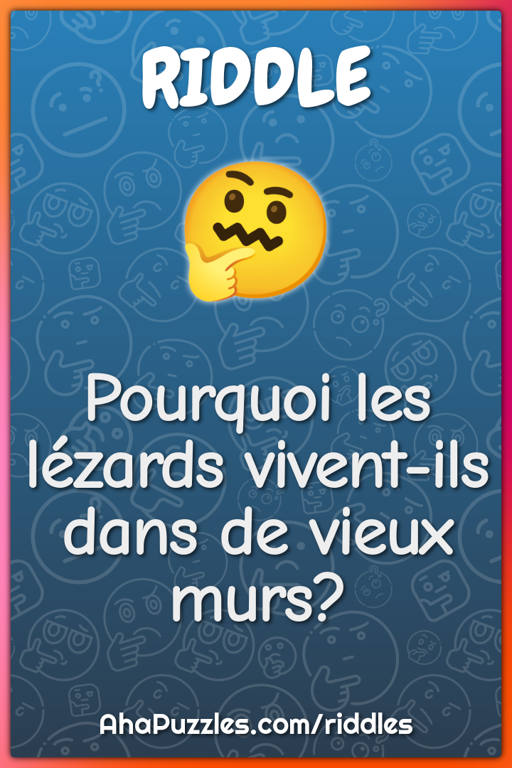 Pourquoi les lézards vivent-ils dans de vieux murs?