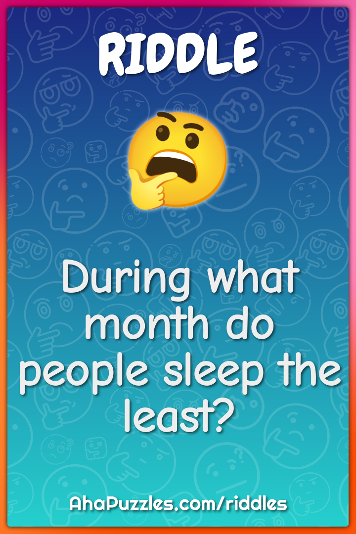During what month do people sleep the least?