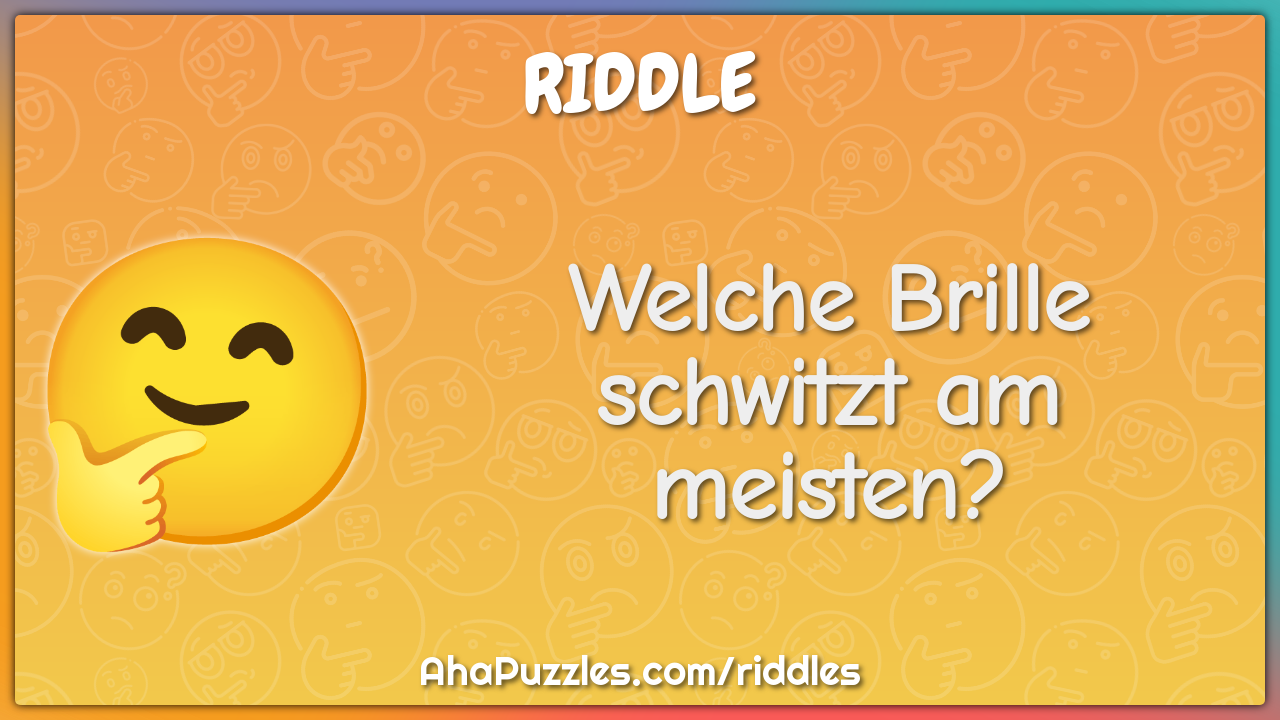 Welche Brille schwitzt am meisten?
