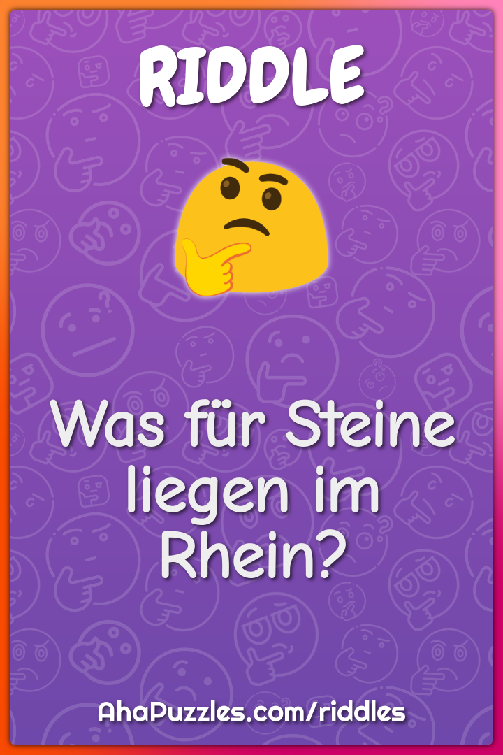 Was für Steine liegen im Rhein?