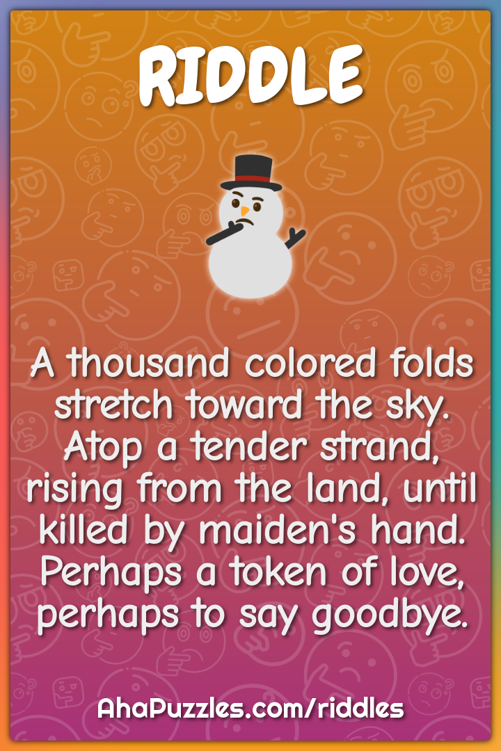 A thousand colored folds stretch toward the sky. Atop a tender strand,...