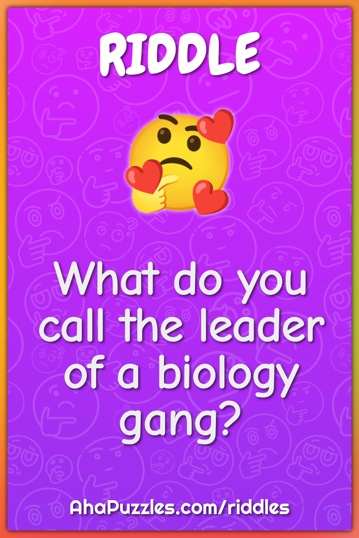 What do you call the leader of a biology gang?