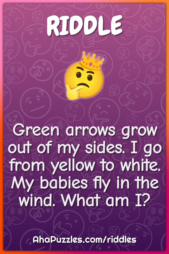 Green arrows grow out of my sides. I go from yellow to white. My...