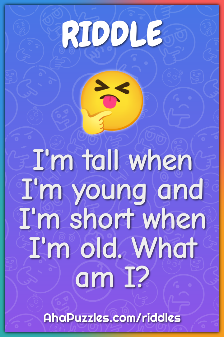I'm tall when I'm young and I'm short when I'm old. What am I?