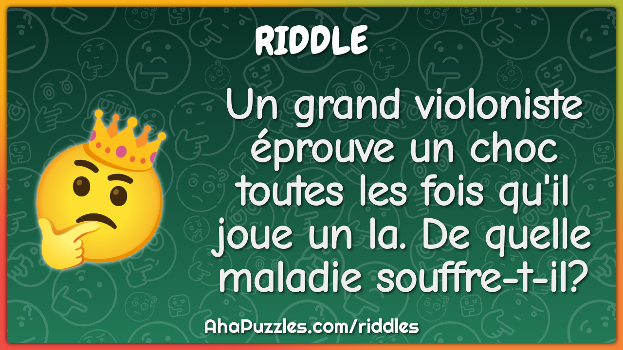 Un grand violoniste éprouve un choc toutes les fois qu'il joue un la....