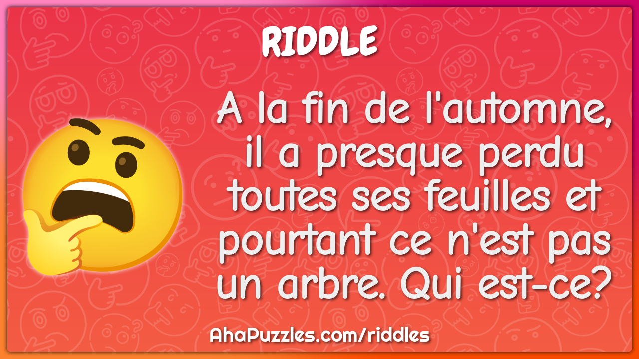 A la fin de l'automne, il a presque perdu toutes ses feuilles et...