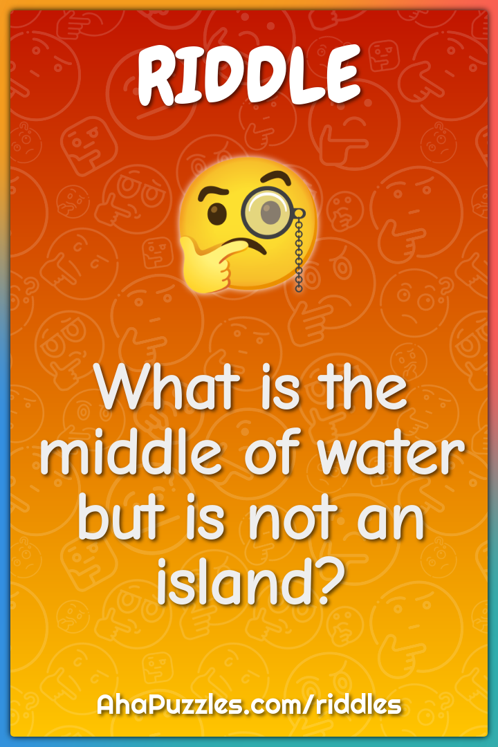 What is the middle of water but is not an island?