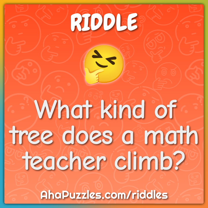 What kind of tree does a math teacher climb?