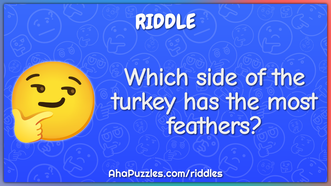 Which side of the turkey has the most feathers?