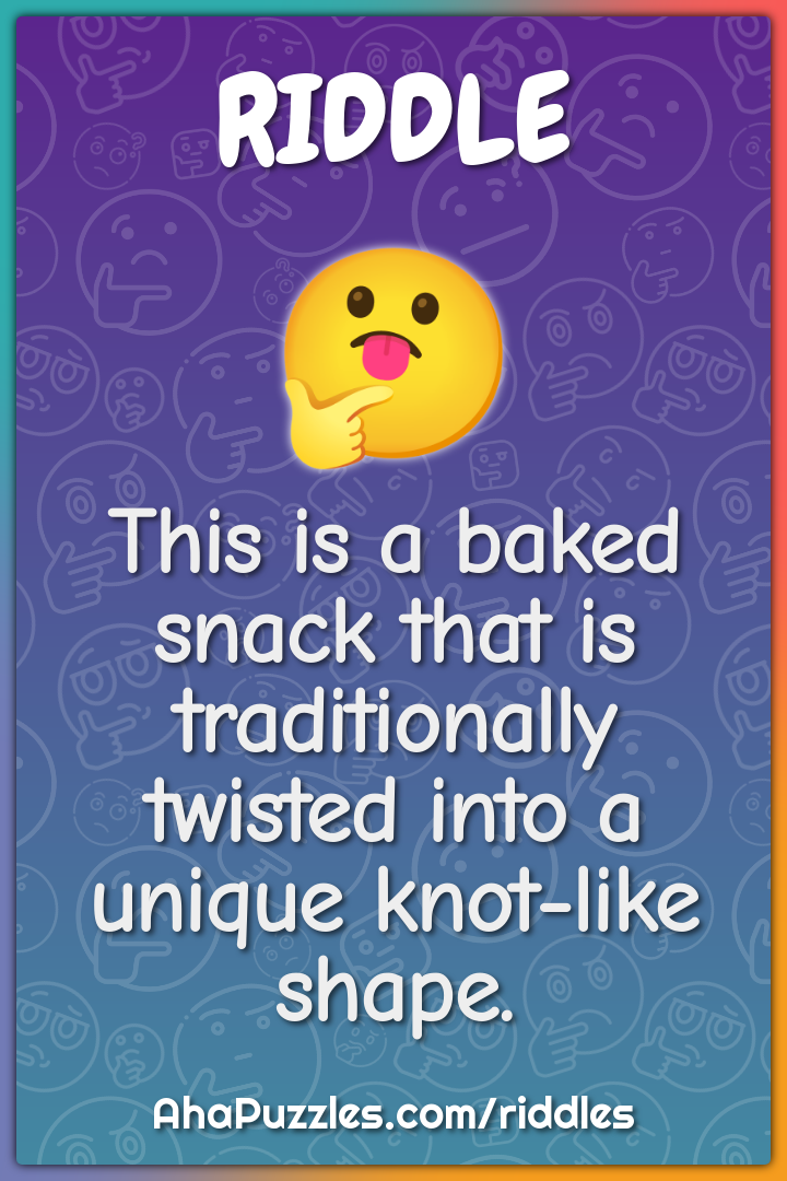This is a baked snack that is traditionally twisted into a unique...