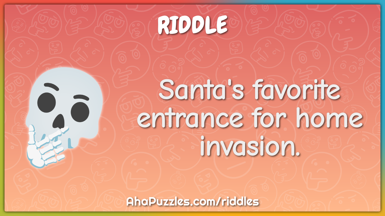 Santa's favorite entrance for home invasion.