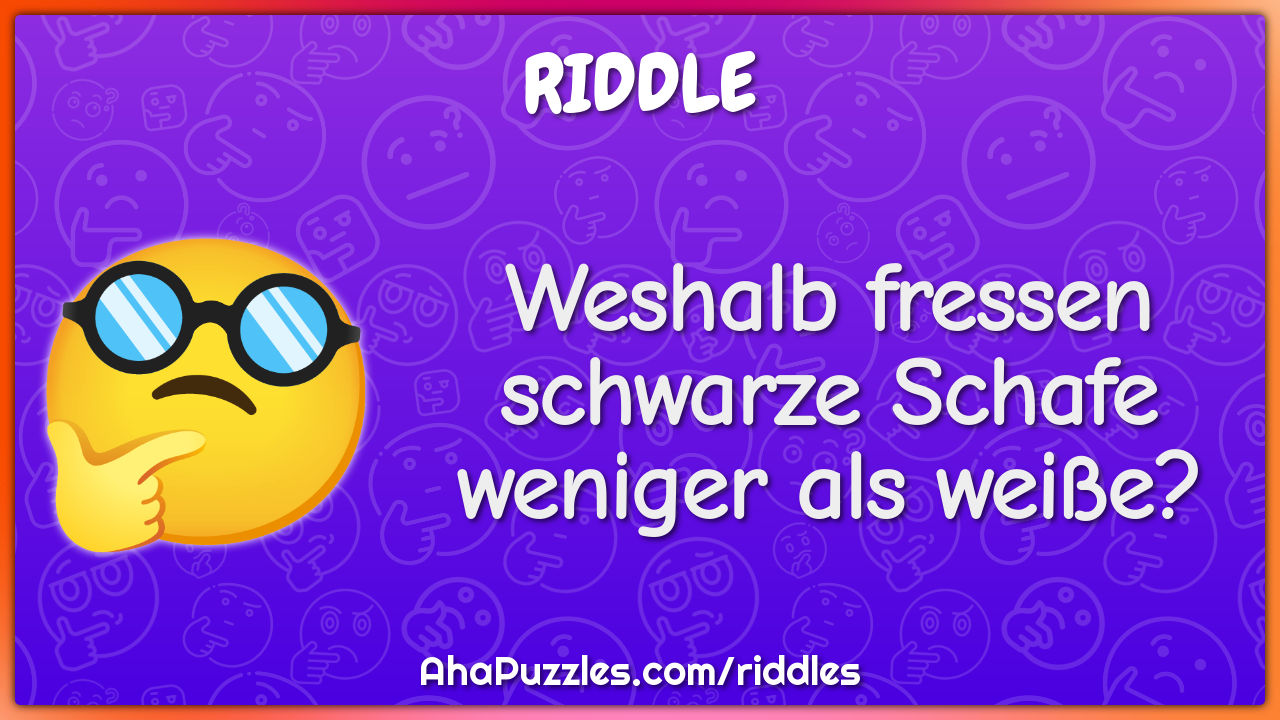 Weshalb fressen schwarze Schafe weniger als weiße?