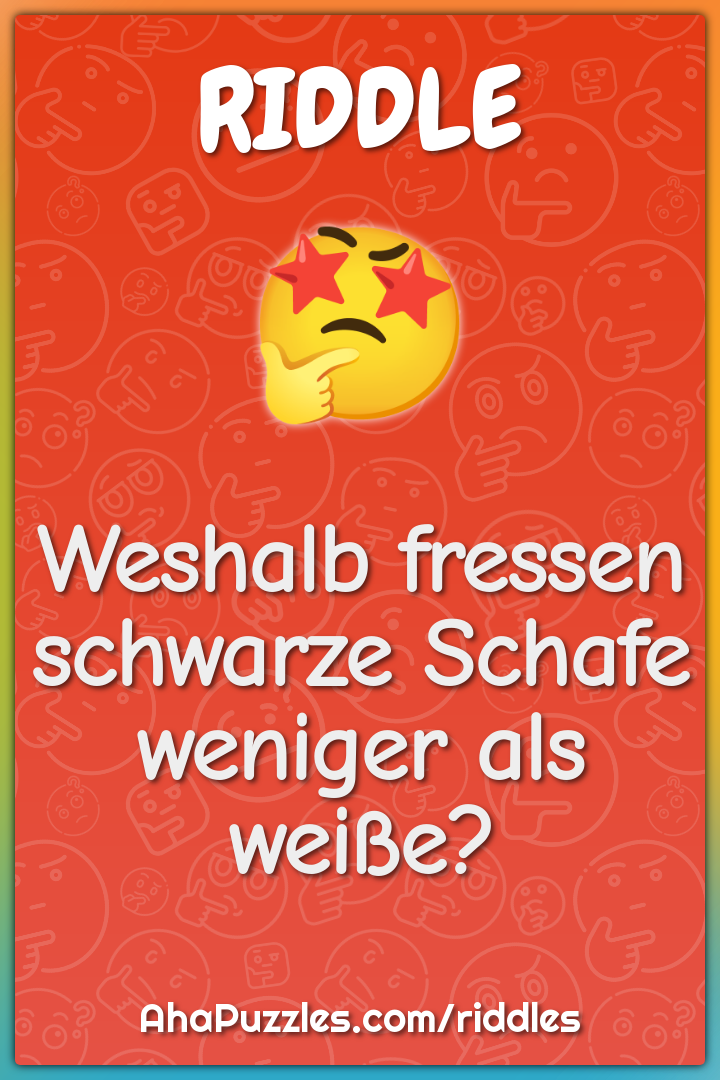 Weshalb fressen schwarze Schafe weniger als weiße?