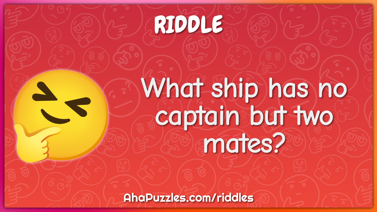 What ship has no captain but two mates?