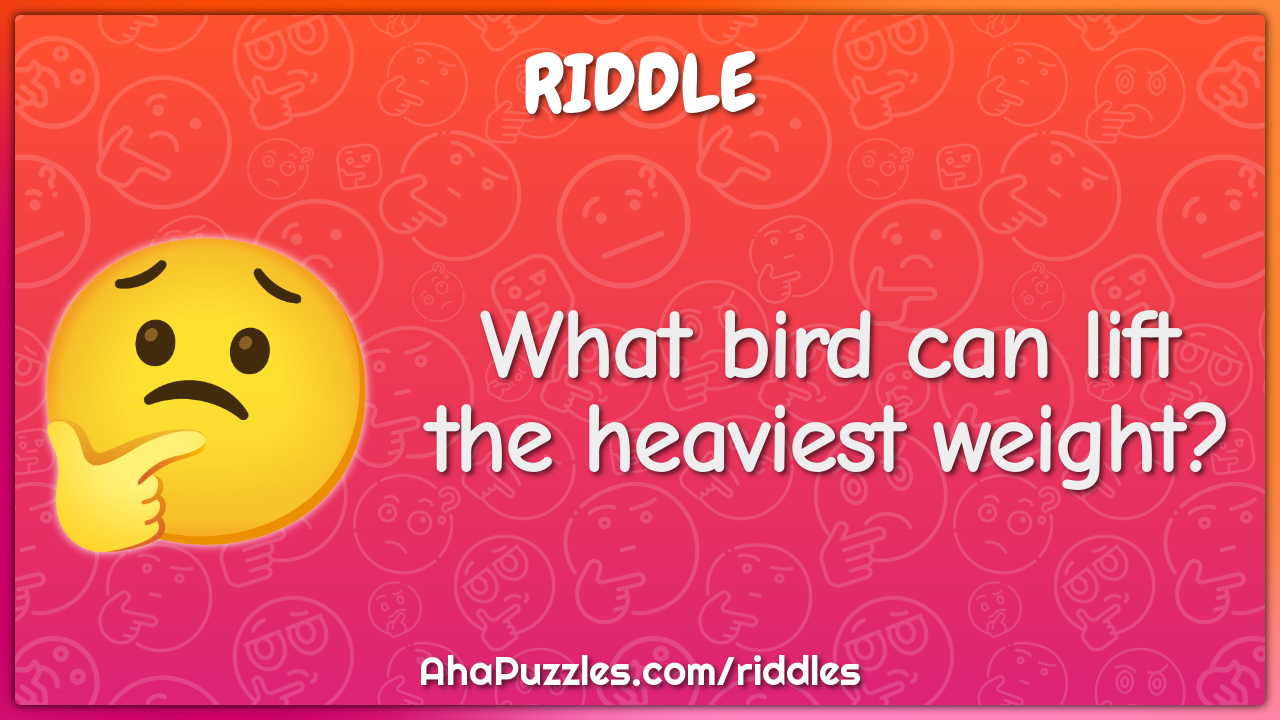 What bird can lift the heaviest weight?